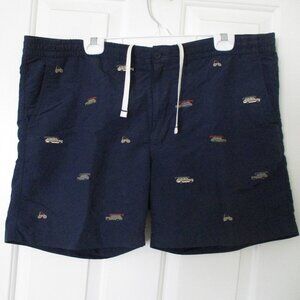 Polo Ralph Lauren Mens Navy Novelty Mesh-lined Shorty Swim Trunk- Size 42W or XL